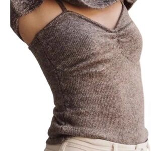 ASTR‎ the Label Wool Blend Brown Knit Tank Sz L